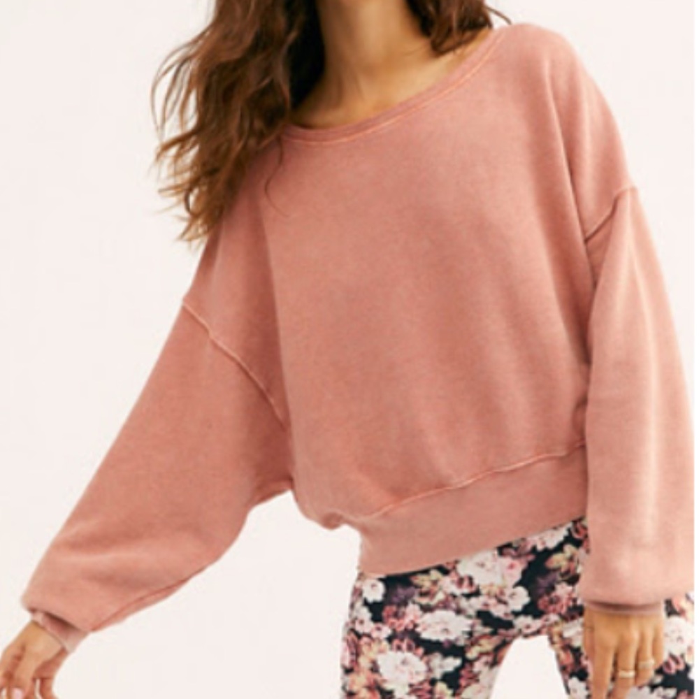Free people mauve pullover sweatshirt